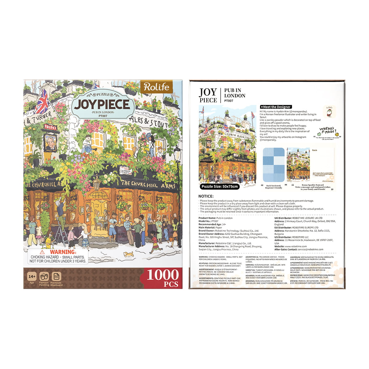 Rolife 1000 Piece Jigsaw Puzzle - Pub in London PT007